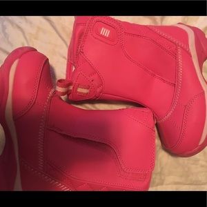 Hot pink lands end little girls boots size 10 l